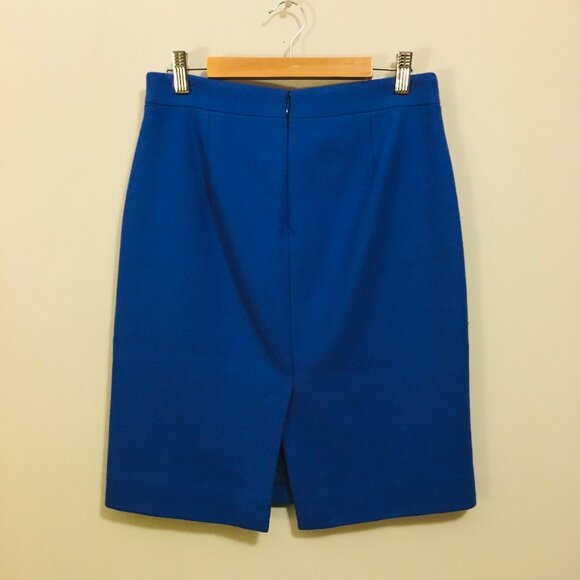 J. Crew Cobalt Blue Wool Pencil Skirt W28 - Picture 7 of 16